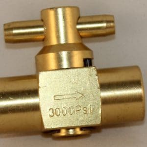 1/4" Brass 3000psi Shut off valve