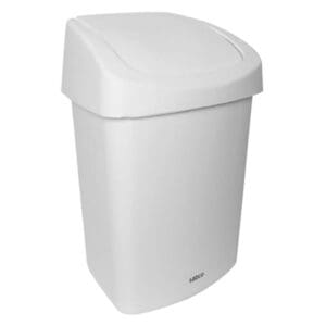 Sabco White Rubbish Bin With Swing Lid – 25L