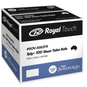 Royal Touch 3 ply 300 sheet Toilet Rolls 48 per Carton